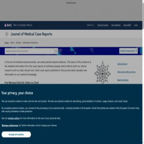 Скриншот главной страницы сайта jmedicalcasereports.biomedcentral.com