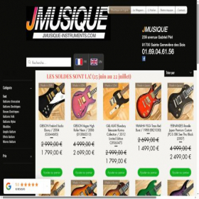 Скриншот главной страницы сайта jmusique.com
