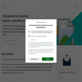 Скриншот главной страницы сайта job-hunt.com