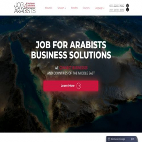 Скриншот главной страницы сайта jobforarabists.com