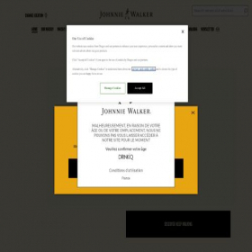 Скриншот главной страницы сайта johnniewalker.com