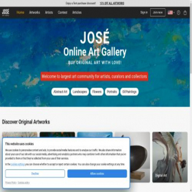 Скриншот главной страницы сайта joseartgallery.com