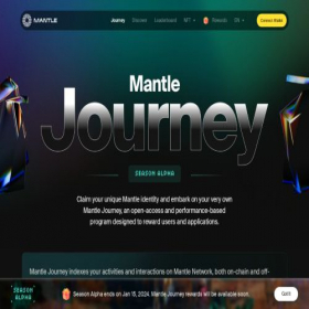 Скриншот главной страницы сайта journey.mantle.xyz