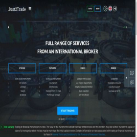 Скриншот главной страницы сайта just2trade.pro