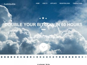 Скриншот главной страницы сайта justdouble.co