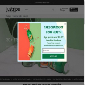 Скриншот главной страницы сайта justripenutrition.com
