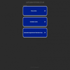 Скриншот главной страницы сайта justusinvitations.co.uk
