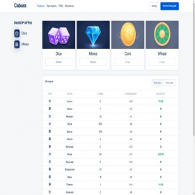 Скриншот главной страницы сайта kabura.win