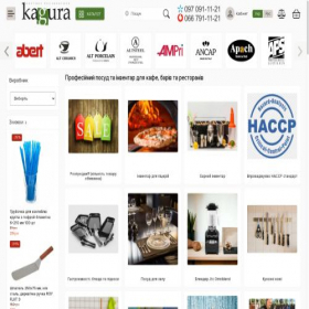 Скриншот главной страницы сайта kagura.com.ua
