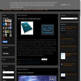 Скриншот главной страницы сайта kali4hackers.blogspot.in