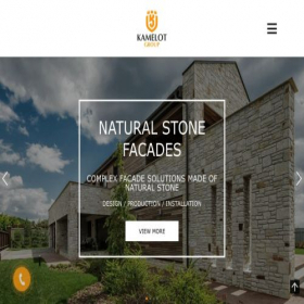 Скриншот главной страницы сайта kamelotstone.ua