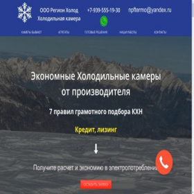 Скриншот главной страницы сайта kameraholoda.ru