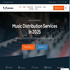 Скриншот главной страницы сайта kamirecords.co