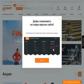 Скриншот главной страницы сайта kant.ru