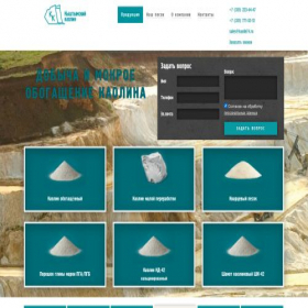 Скриншот главной страницы сайта kaolin74.ru