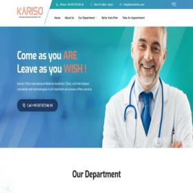 Скриншот главной страницы сайта karisoclinic.com
