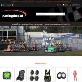 Скриншот главной страницы сайта kartingshop.nl