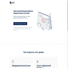 Скриншот главной страницы сайта kaspa-miners.ru