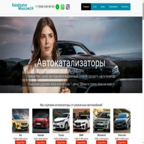 Скриншот главной страницы сайта katalizator-moscow24.ru