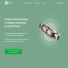 Скриншот главной страницы сайта katalizatornystock.ru