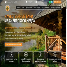 Скриншот главной страницы сайта kedrrai.ru