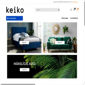 Скриншот главной страницы сайта keiko.lv