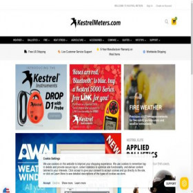 Скриншот главной страницы сайта kestrelmeters.com