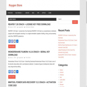 Скриншот главной страницы сайта keygenstore.com