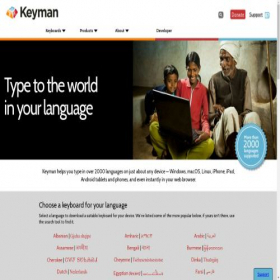 Скриншот главной страницы сайта keyman.com