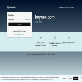 Скриншот главной страницы сайта keynex.com