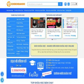 Скриншот главной страницы сайта khokhoahoc.co