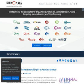 Скриншот главной страницы сайта khronos.org