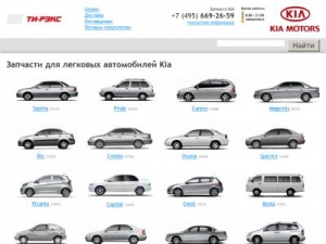 Скриншот главной страницы сайта kia-parts.ru