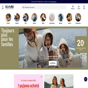 Скриншот главной страницы сайта kiabi.com
