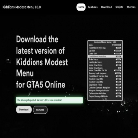 Скриншот главной страницы сайта kiddionsmodestmenu.com