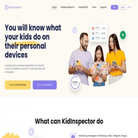 Скриншот главной страницы сайта kidinspector.com