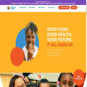 Скриншот главной страницы сайта kidsfoodbasket.org