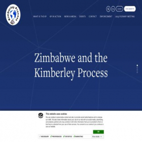 Скриншот главной страницы сайта kimberleyprocess.com