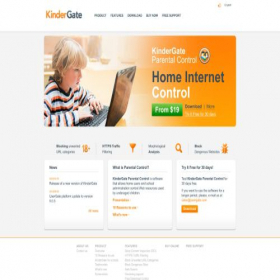 Скриншот главной страницы сайта kindergate-parental-control.com
