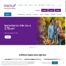 Скриншот главной страницы сайта kinecta.org