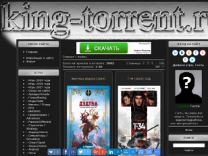 Скриншот главной страницы сайта king-torrent.ru