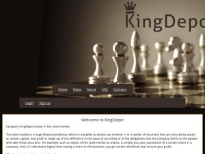 Скриншот главной страницы сайта kingdepo.com