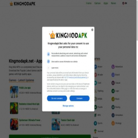 Скриншот главной страницы сайта kingmodapk.net