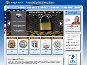 Скриншот главной страницы сайта kingpins.net