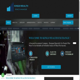Скриншот главной страницы сайта kingswealthexchangefx.com