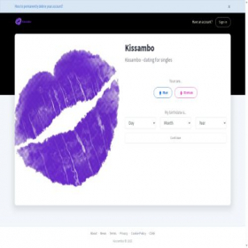 Скриншот главной страницы сайта kissambogo.com