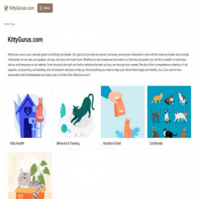 Скриншот главной страницы сайта kittygurus.com