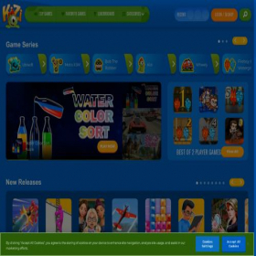 Скриншот главной страницы сайта kizi.com
