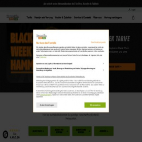 Скриншот главной страницы сайта klarmobil.de