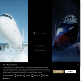 Скриншот главной страницы сайта klasjet.aero